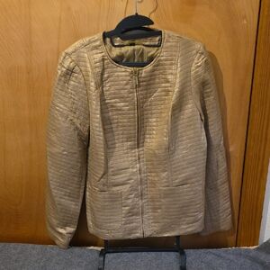 Valerie Stevens Gold Quilted Puffer Jacket